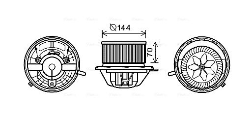 AVA QUALITY COOLING Вентилятор салона MS8607